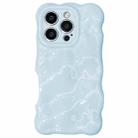 For iPhone 16 Pro Wave Bubbles TPU Phone Case(Baby Blue) - 1