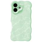 For iPhone 16 Plus Wave Bubbles TPU Phone Case(Baby Green) - 1