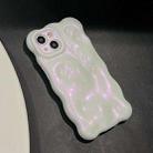 For iPhone 16 Plus Wave Bubbles TPU Phone Case(Glitter Pink) - 2