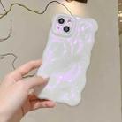 For iPhone 16 Plus Wave Bubbles TPU Phone Case(Glitter Pink) - 3