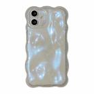 For iPhone 16 Plus Wave Bubbles TPU Phone Case(Glitter Blue) - 1