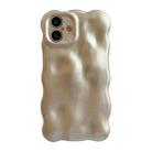 For iPhone 16 Plus Wave Bubbles TPU Phone Case(Champagne Gold) - 1