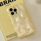 For iPhone 16 Plus Wave Bubbles TPU Phone Case(Pearlescent Yellow) - 2