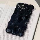For iPhone 16 Plus Wave Bubbles TPU Phone Case(Pearlescent Black) - 2
