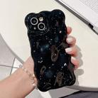 For iPhone 16 Plus Wave Bubbles TPU Phone Case(Pearlescent Black) - 3