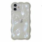 For iPhone 16 Plus Wave Bubbles TPU Phone Case(Clear Glitter Pink) - 1