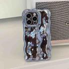 For iPhone 16 Plus Wave Bubbles TPU Phone Case(Painted Blue) - 2