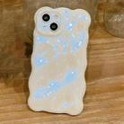 For iPhone 16 Wave Bubbles TPU Phone Case(Glitter Blue) - 2