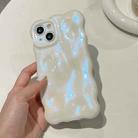 For iPhone 16 Wave Bubbles TPU Phone Case(Glitter Blue) - 3