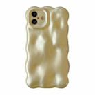 For iPhone 16 Wave Bubbles TPU Phone Case(Pearlescent Yellow) - 1