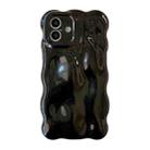 For iPhone 16 Wave Bubbles TPU Phone Case(Pearlescent Black) - 1