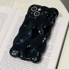 For iPhone 16 Wave Bubbles TPU Phone Case(Pearlescent Black) - 2
