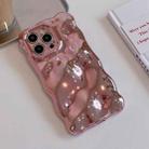 For iPhone 16 Wave Bubbles TPU Phone Case(Painted Pink) - 2