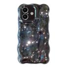 For iPhone 16 Wave Bubbles TPU Phone Case(Painted Blue) - 1
