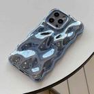 For iPhone 16 Wave Bubbles TPU Phone Case(Painted Blue) - 3