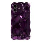 For iPhone 16 Wave Bubbles TPU Phone Case(Painted Purple) - 1