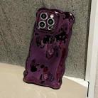 For iPhone 16 Wave Bubbles TPU Phone Case(Painted Purple) - 2