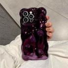 For iPhone 16 Wave Bubbles TPU Phone Case(Painted Purple) - 3