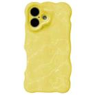 For iPhone 16 Wave Bubbles TPU Phone Case(Baby Yellow) - 1