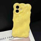 For iPhone 16 Wave Bubbles TPU Phone Case(Baby Yellow) - 2