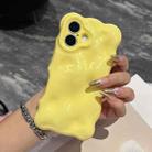 For iPhone 16 Wave Bubbles TPU Phone Case(Baby Yellow) - 3