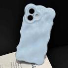 For iPhone 16 Wave Bubbles TPU Phone Case(Baby Blue) - 2