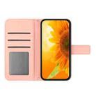 For OPPO Reno12 Pro 5G Global Skin Feel Sun Flower Embossed Flip Leather Phone Case with Lanyard(Pink) - 3