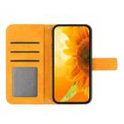 For OPPO A3 Pro 5G India / K12x 5G Global Skin Feel Sun Flower Embossed Flip Leather Phone Case with Lanyard(Yellow) - 3