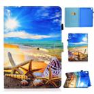 For iPad 10.2 / iPad Pro 10.5 Colored Drawing Stitching Horizontal Flip Leather Case with Holder & Card Slots & Sleep / Wake-up Function(Blue Sky Starfish) - 1