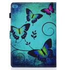 For iPad 9.7 (2017) / (2018) / Air 2 / Air Colored Drawing Stitching Horizontal Flip Leather Case with Holder & Card Slots & Sleep / Wake-up Function(Green Butterflies) - 4