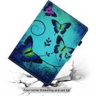 For iPad 9.7 (2017) / (2018) / Air 2 / Air Colored Drawing Stitching Horizontal Flip Leather Case with Holder & Card Slots & Sleep / Wake-up Function(Green Butterflies) - 10