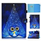 For iPad 9.7 (2017) / (2018) / Air 2 / Air Colored Drawing Stitching Horizontal Flip Leather Case with Holder & Card Slots & Sleep / Wake-up Function(Night Sky Owl) - 1