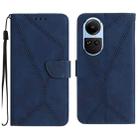 For OPPO Reno10 Global / Reno10 Pro Global Stitching Embossed Leather Phone Case(Blue) - 1