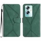 For OPPO Reno11 F 5G/F25 Pro 5G Stitching Embossed Leather Phone Case(Green) - 1