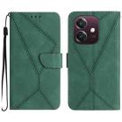 For OPPO A3 4G Global / 5G Global Stitching Embossed Leather Phone Case(Green) - 1