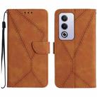 For OPPO A80 EU / A3 Pro Global Stitching Embossed Leather Phone Case(Brown) - 1