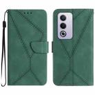 For OPPO A80 EU / A3 Pro Global Stitching Embossed Leather Phone Case(Green) - 1