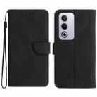 For OPPO A80 EU / A3 Pro Global Stitching Embossed Leather Phone Case(Black) - 1