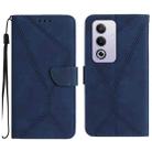 For OPPO A80 EU / A3 Pro Global Stitching Embossed Leather Phone Case(Blue) - 1