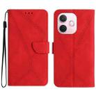 For OPPO A5 Pro 5G Global Stitching Embossed Leather Phone Case(Red) - 1
