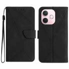 For OPPO A5 Pro 5G Global Stitching Embossed Leather Phone Case(Black) - 1