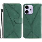 For OPPO Reno14 Pro 5G Global Stitching Embossed Leather Phone Case(Green) - 1