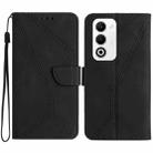 For OPPO A5 5G Global Stitching Embossed Leather Phone Case(Black) - 1