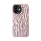 For iPhone 12 Wrinkle Gradient Oily Feel TPU Phone Case(Pink) - 1