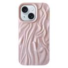 For iPhone 15 Wrinkle Gradient Oily Feel TPU Phone Case(Pink) - 1