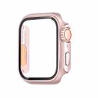 For Apple Watch Series 9 / 8 / 7 41mm Tempered Film Hybrid PC Integrated Watch Case(Rose Gold Orange) - 1