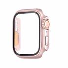For Apple Watch Series 9 / 8 / 7 45mm Tempered Film Hybrid PC Integrated Watch Case(Rose Gold Orange) - 1