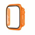 For Apple Watch Series 9 / 8 / 7 45mm Tempered Film Hybrid PC Integrated Watch Case(Orange) - 1