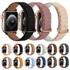 For Apple Watch 7 45mm Reverse Buckle Magnetic Silicone Watch Band(Rose Buckle Black Orange) - 5