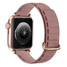 For Apple Watch Ultra 2 49mm Reverse Buckle Magnetic Silicone Watch Band(Rose Buckle Rouge) - 1